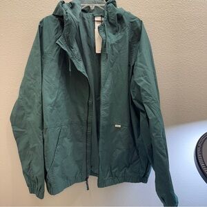 Element Jacket Size XL Green Hooded Zip Up Windbreaker Mens Fall Pockets